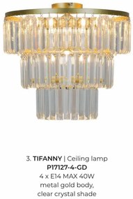 Lustra aplicata design modern Tifanny auriu