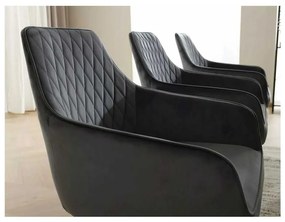 Scaun de bucătărie Alcano Velvet, gri