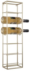 Raft pentru sticle de vin auriu pentru perete din metal număr sticle 6 Single – PT LIVING
