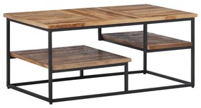 vidaXL Măsuță de cafea, 90x50x39 cm, lemn masiv de tec reciclat
