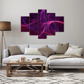 Tabloul abstract cu linii curbe (150x105 cm)