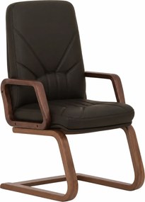 Scaun conferinta MAVIS EXTRA CF, Negru piele naturala