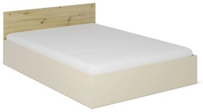 Pat Malmo, 200 x 140 cm, saltea spuma inclusa, Stejar Artisan/Argila