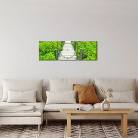Tablou - poteca din lemn (cu ceas) (90x30 cm)