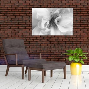 Tablou - Floare,alb-negru (90x60 cm)