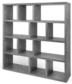 Bibliotecă gri cu aspect de beton 150x159 cm Berlin – TemaHome