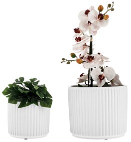 Ghiveci de flori din ceramică, alb mat, KELSO TIP 2