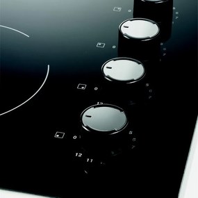 Plita incorporabila pe gaz si electrica Electrolux EGE6172NOK, 7600 W, Aprindere electronica, Indicator de caldura reziduala, Negru