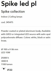 Plafoniera, Spot aplicat tavan SPIKE LED PL1 alama