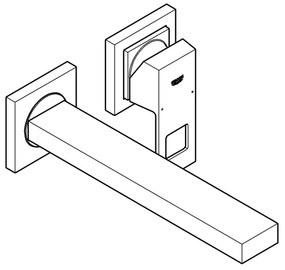GROHE 23447000 - Baterie pentru lavoar EUROCUBE, 231 mm, crom lucios