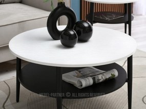 Măsuță de cafea Randolf Xl (alb + negru). 1111697