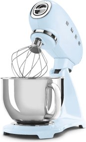 Mixer planetar SMEG SMF03PBEU, 800 W, 4,8 l, 10 viteze, Functie de pornire treptata, Albastru pastel
