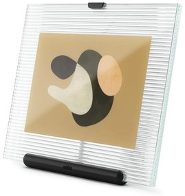 Ramă foto neagră cu picior de susținere din sticlă 16x20 cm Flute – Umbra