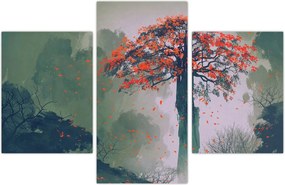 Tablou - Copacul roșu singuratic (90x60 cm)