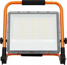 Proiector LED cu stativ, 100W, 230V, 4500K, IP65, portocaliu