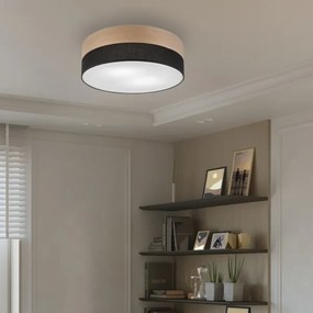 Plafonieră SIRJA WOOD 2xE27/15W/230V d. 45 cm negru/stejar