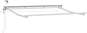 vidaXL Cadru de copertină electrică cu LED-uri Alb 3 x 2 m Aluminiu