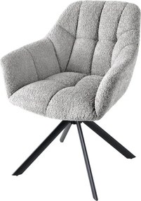 Set 2 scaune pivotante Papillon, boucle gri