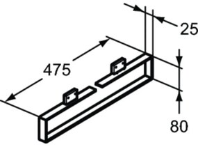 Suport prosop baie pentru mobilier Ideal Standard Adapto 48 cm crom lucios