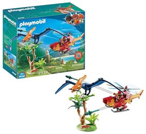 Set de construit pentru copii – elicopter cu pterodactil 39 buc. Playmobil