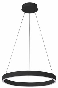Lustra moderna neagra rotunda cu led BrascoUpDown d60