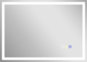 HOMCOM Oglindă Baie Antiaburire cu Lumină LED și Difuzor Bluetooth 50x70 cm | Aosom Romania