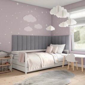 Reducere Panou capitonat de perete QUADRATTA 20x60 cm - mai multe culori calitatea a II-a Culoare: Gri inchis