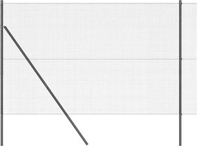 vidaXL Stâlp de gard. Gri 50 x 1,5 m (plasă 16 x 16 mm) Oțel și PVC