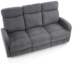 Canapea recliner Oslo 3S stofa gri inchis H100 cm