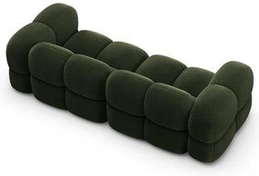 Canapea verde cu tapițerie din catifea 250 cm Loretto – Cosmopolitan Design