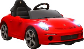AIYAPLAY Mașină pentru Copii 3-5 Ani cu Licență Oficială RUF GT, Telecomandă, Centură de Siguranță și Muzică, Roșu | Aosom Romania