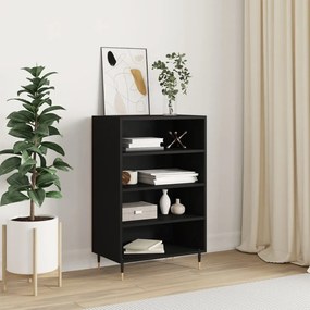 vidaXL Dulap înalt, negru, 57x35x90 cm, lemn compozit