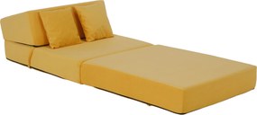 Saltea pliabilă/fotoliu extensibil, 2 in 1, galben, PELOS