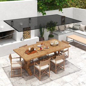 Outsunny Voal de umbră rectangular 3 x 2 m voal de umbră cu protecție UV pentru terasă balcon exterior balcon, negru | Aosom Romania
