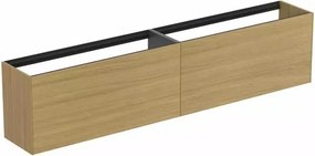 Dulap baza suspendat Ideal Standard Atelier Conca 2 sertare 240 cm finisaj stejar deschis