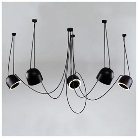 Lustră pe cablu DOHAR 5xE14/15W/230V neagră Shilo 9038