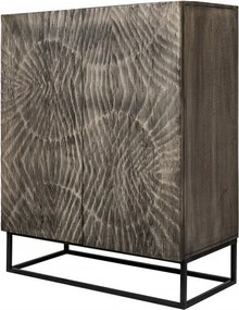 Dulap din lemn Scorpion 120cm Mango, gri