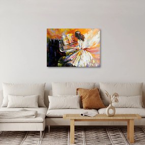 Tablou - Femeia cântând la pian (70x50 cm)