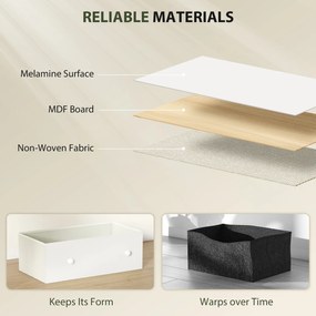 HOMCOM Comodă cu 6 sertare pentru dormitor, alb și gri | Aosom Romania