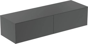 Dulap baza suspendat Ideal Standard Atelier Conca antracit mat 2 sertare cu blat 160 cm