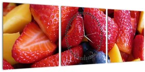 Tablou cu fructe (cu ceas) (90x30 cm)