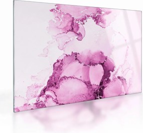 Tablou pe sticlă - Decor roz (70x50 cm)