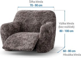Gaico Huse bielastice MARMO maro fotoliu de relaxare (l. 70 - 90 cm)