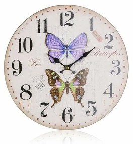 Ceas de perete Butterflies, diametru 34 cm