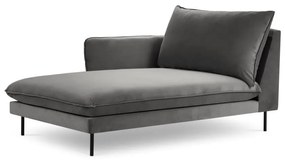 Șezlong, cotieră pe partea stângă Cosmopolitan Design Vienna, gri închis