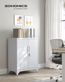 Dulap de depozitare din metal, Songmics, Gray, 40 x 80 x 90 cm