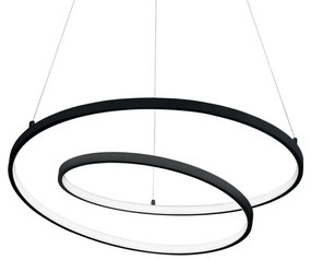 Lustra LED suspendata design modern circular OZ SP D80 NERO