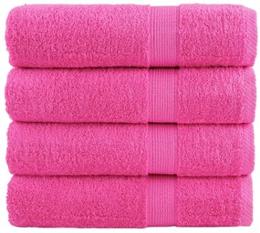 vidaXL Prosoape de mâini premium SOLUND 4 buc. roz 50x100cm 600 gsm