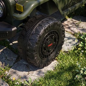 AIYAPLAY Mașină Electrică pentru Copii, Off-Road 24V cu 2 Locuri, Verde Închis | Aosom Romania