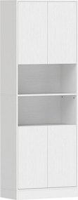 HOMCOM Dulap Cămară de Bucătărie 170cm, cu Raft Reglabil, Alb | Aosom Romania